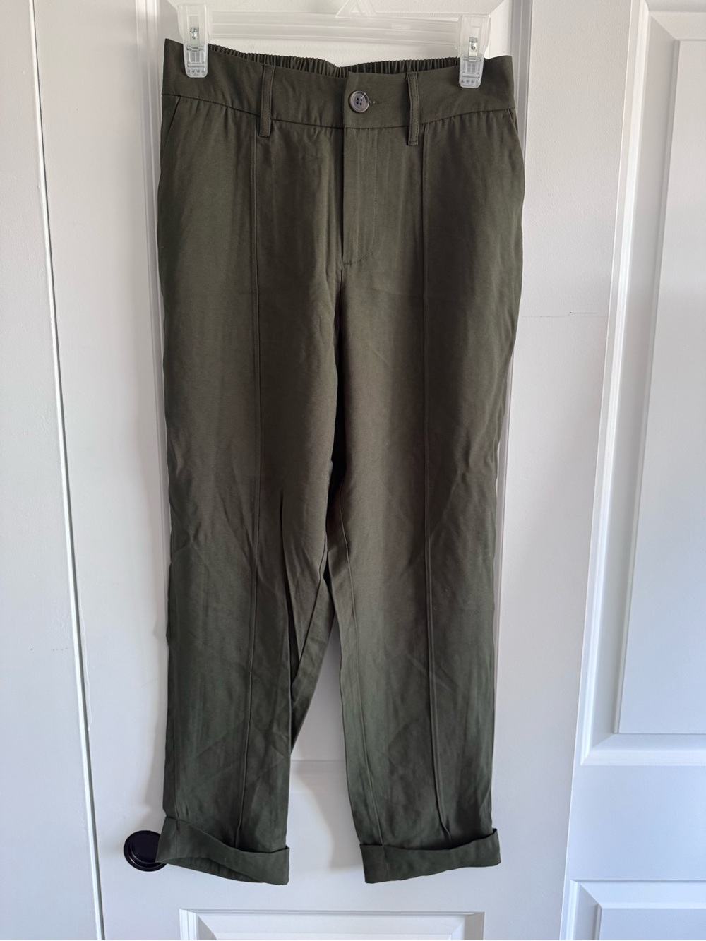 a new day Olive Green Straight-Leg trousers